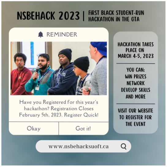 DEADLINE: Apply for NSBE Hackathon – The first black student-run hackathon in the GTA