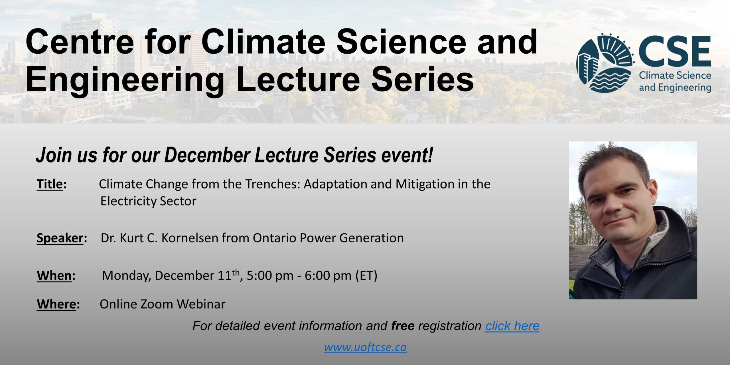 Centre for Climate Science and Engineering Lecture Series