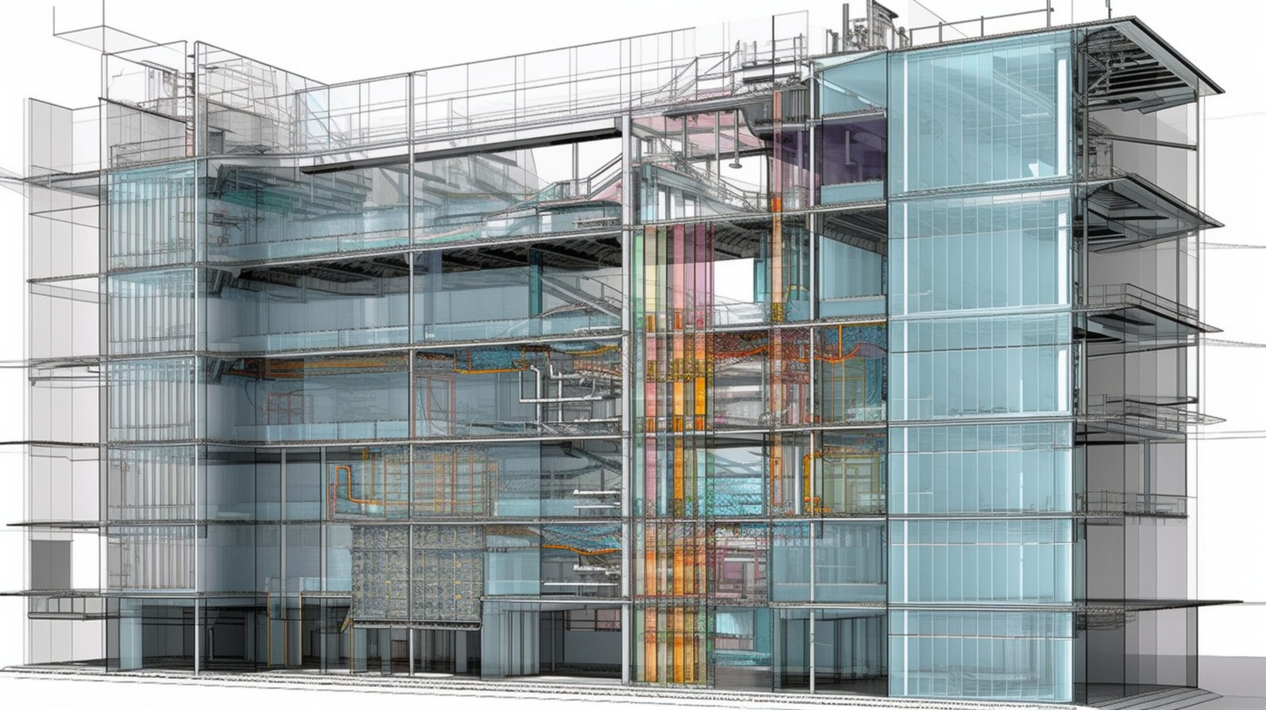 Conceptual visualization of the BIM model utilities of the build