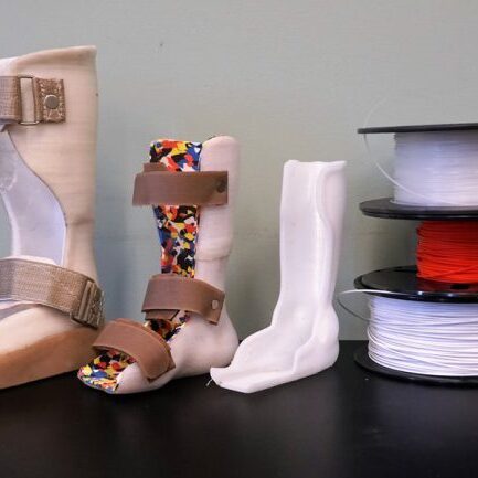 These prosthetic devices to improve mobility were created using 3D PrintAbility, an end-to-end fabrication toolchain developed by not-for-profit social enterprise Nia Technologies. (Photo courtesy Nia Technologies)