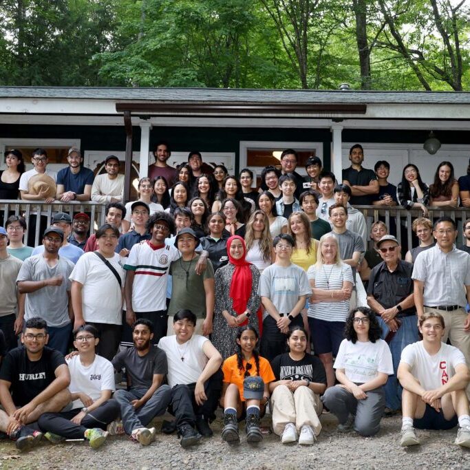 A group photo of students, professors, staff and guests at Camp 1 on August 14, 2024. (Photo by Phill Snel)