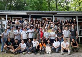 A group photo of students, professors, staff and guests at Camp 1 on August 14, 2024. (Photo by Phill Snel)