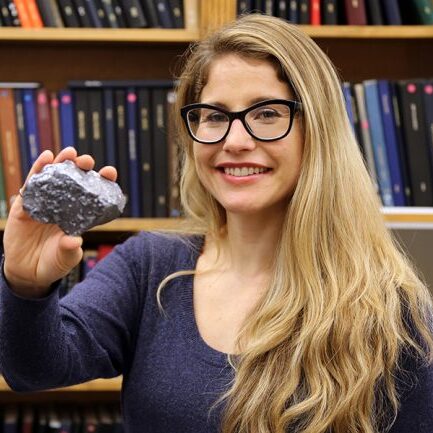 Professor Erin Bobicki (MSE, ChemE) wants to decrease the energy required for crushing rocks by 70%. (Photo courtesy of Erin Bobicki)