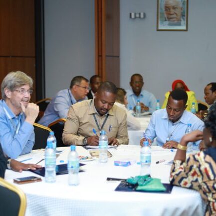 Professor Murray Metcalfe (MIE, second from left) was among the EESC-A team members at a recent conference on strategies for low-carbon growth and sustainable energy use in Dar es Salaam. The event was held at the Bank of Tanzania Conference Centre and was co-hosted by the International Growth Centre (IGC), Ardhi University, and U of T Engineering’s EESC-A project. (Photo: Victor Faustine)