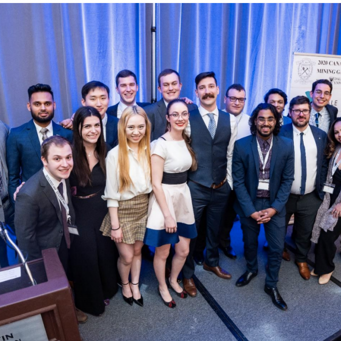 A group photo of the University of Toronto team at last year's 2020 Canadian Mining Games competition in Halifax, NS.