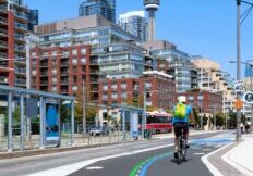 Bicycle path at Harbourfront Toronto Ontario