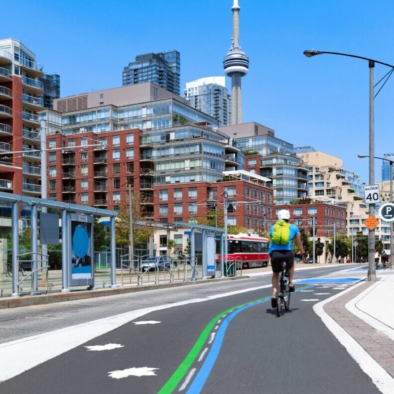 Bicycle path at Harbourfront Toronto Ontario